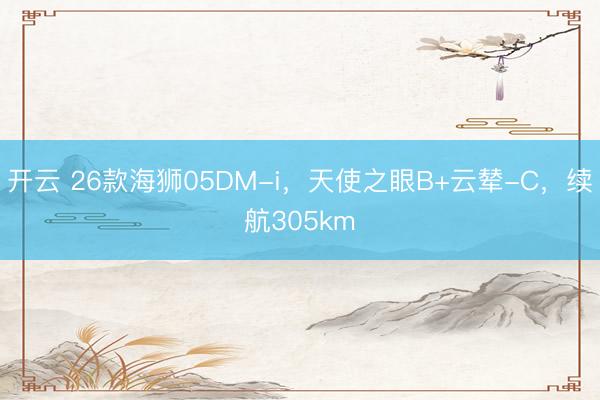 开云 26款海狮05DM-i，天使之眼B+云辇-C，续航305km
